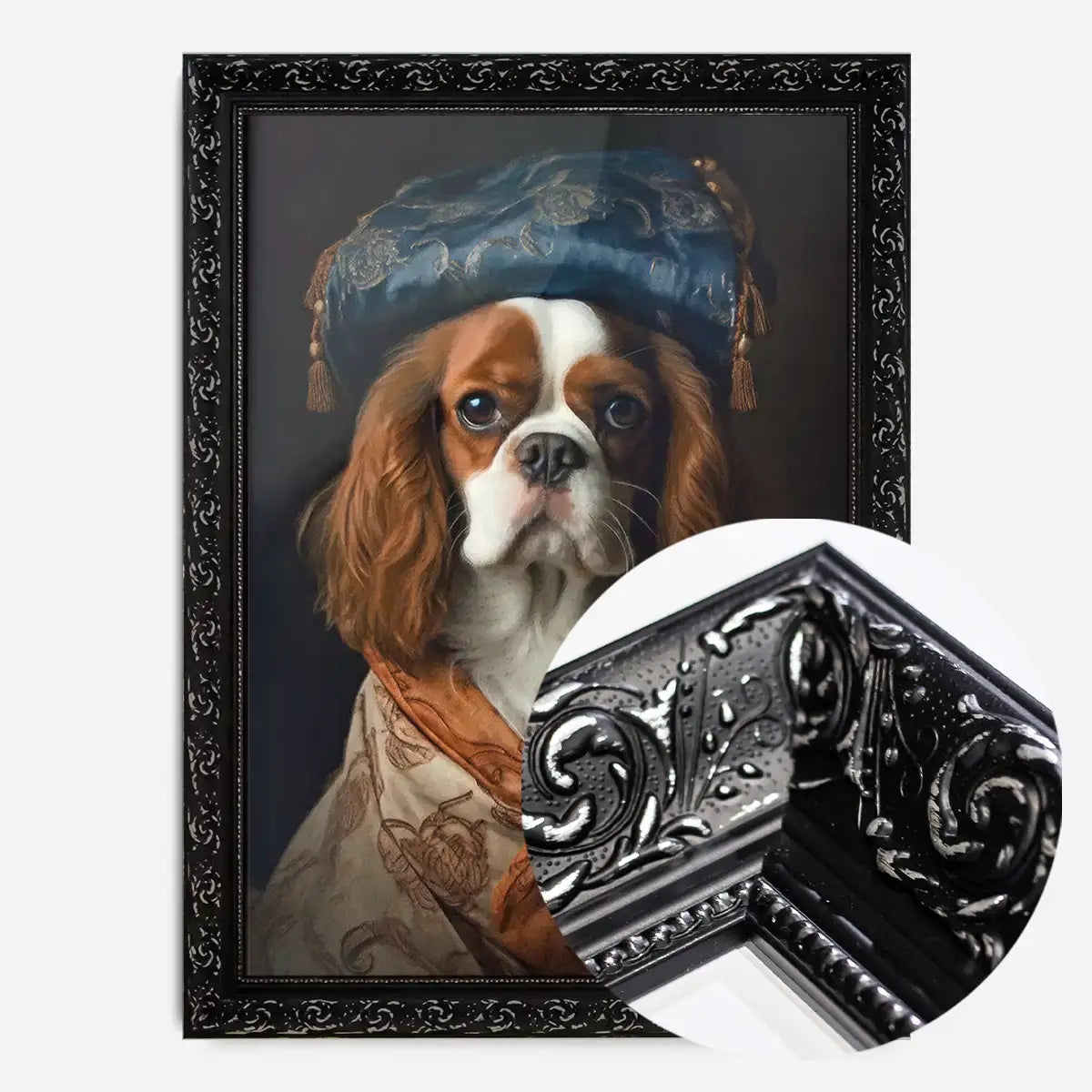 King Charles Spaniel Tan Dog Portrait Print