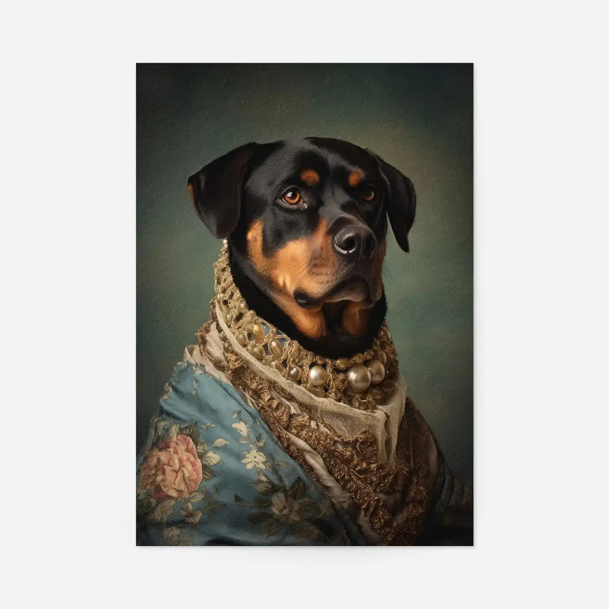 Rottweiler Dog Portrait Print