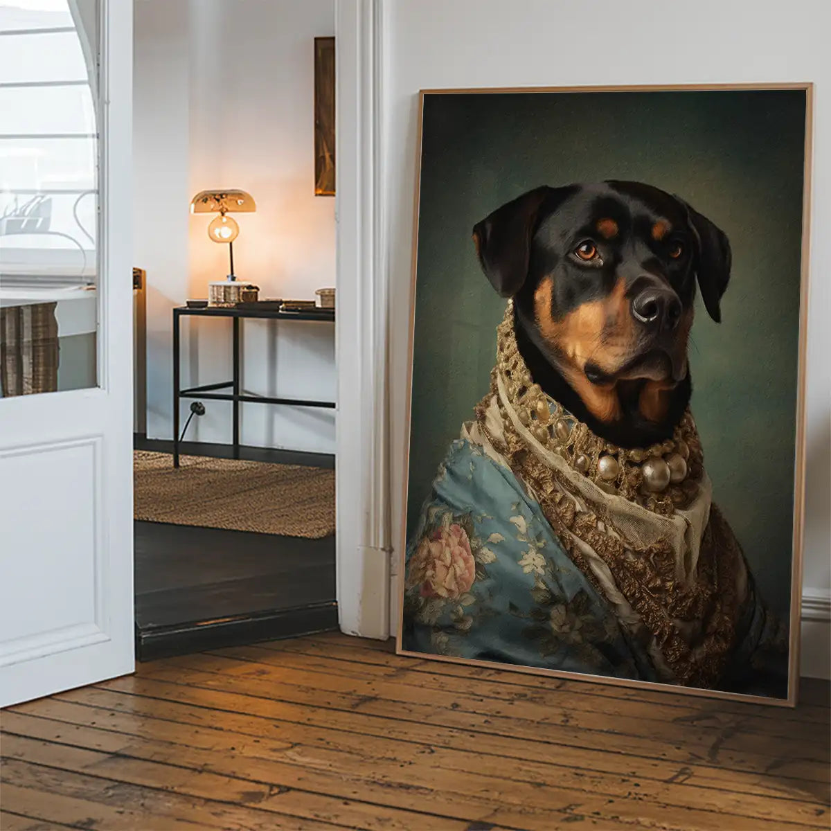Rottweiler Dog Portrait Print