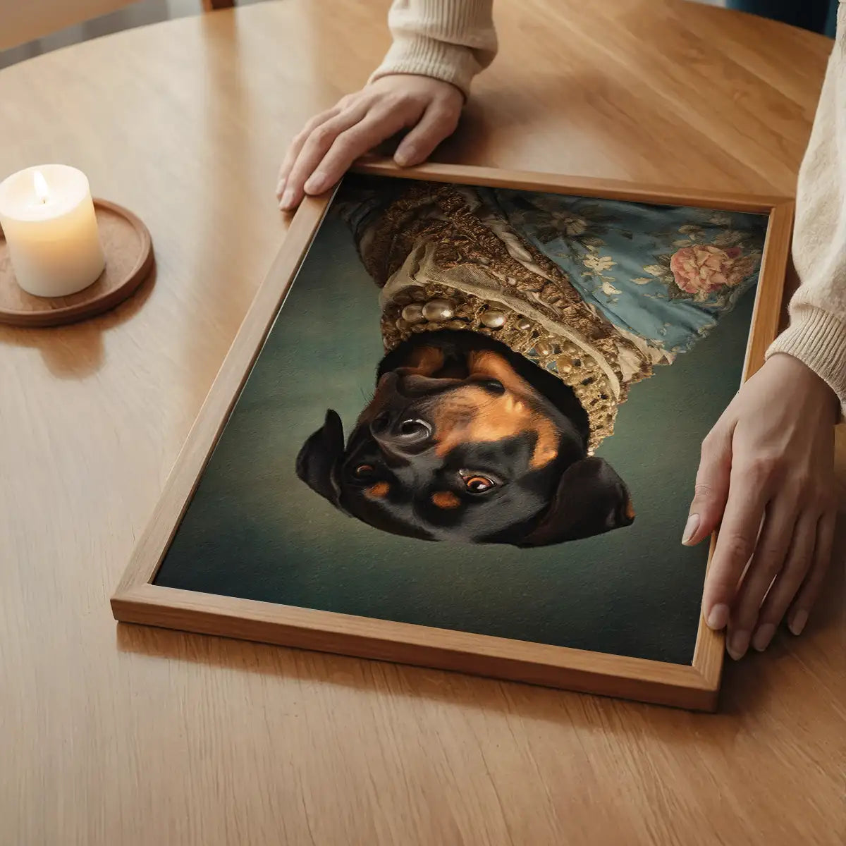 Rottweiler Dog Portrait Print