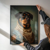 Rottweiler Dog Portrait Print