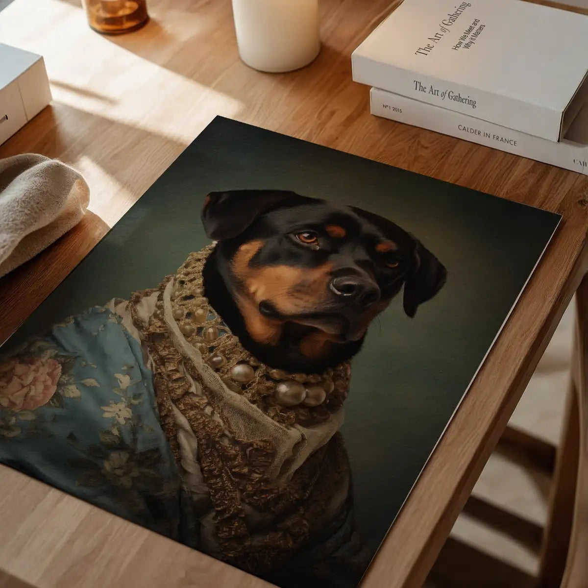 Rottweiler Dog Portrait Print
