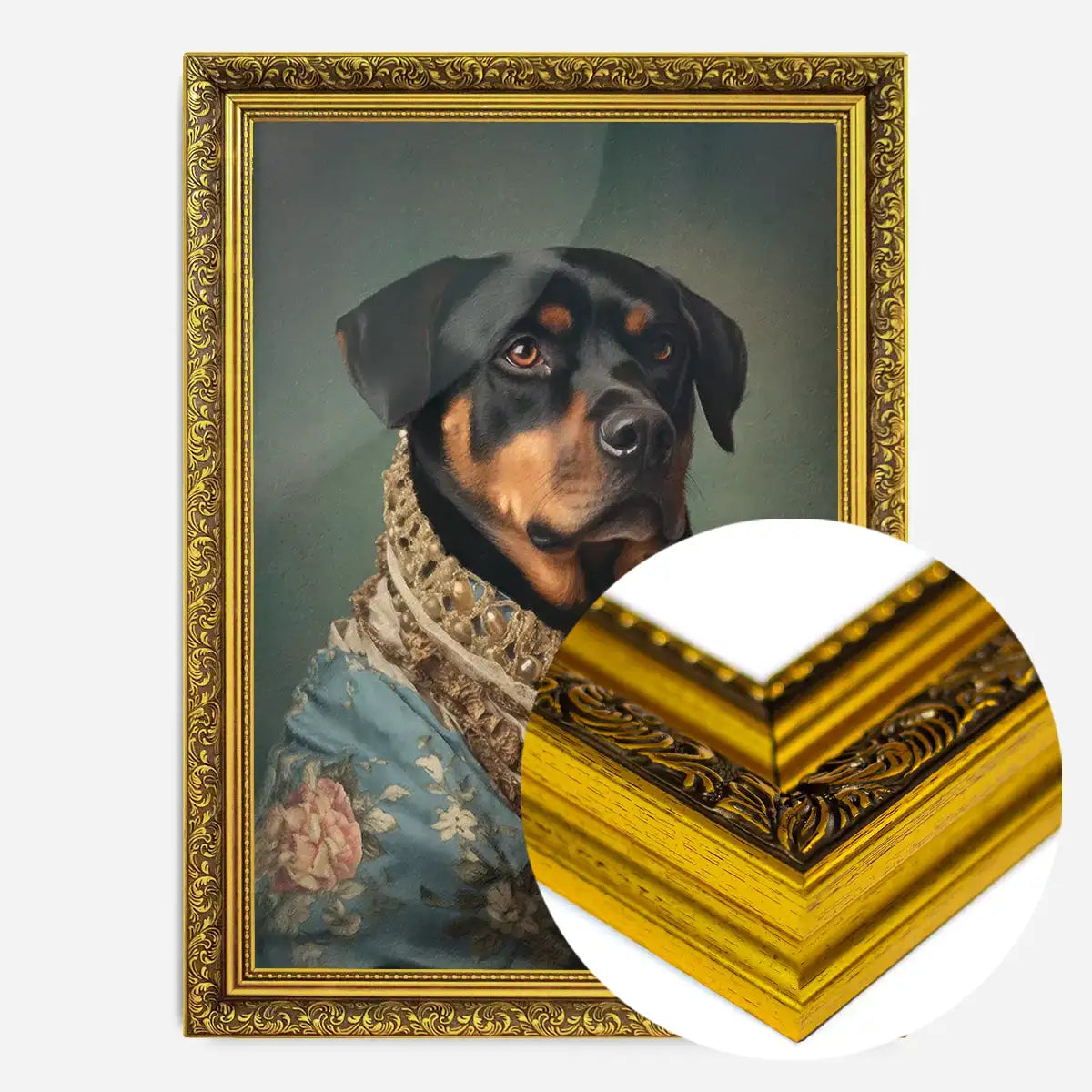 Rottweiler Dog Portrait Print
