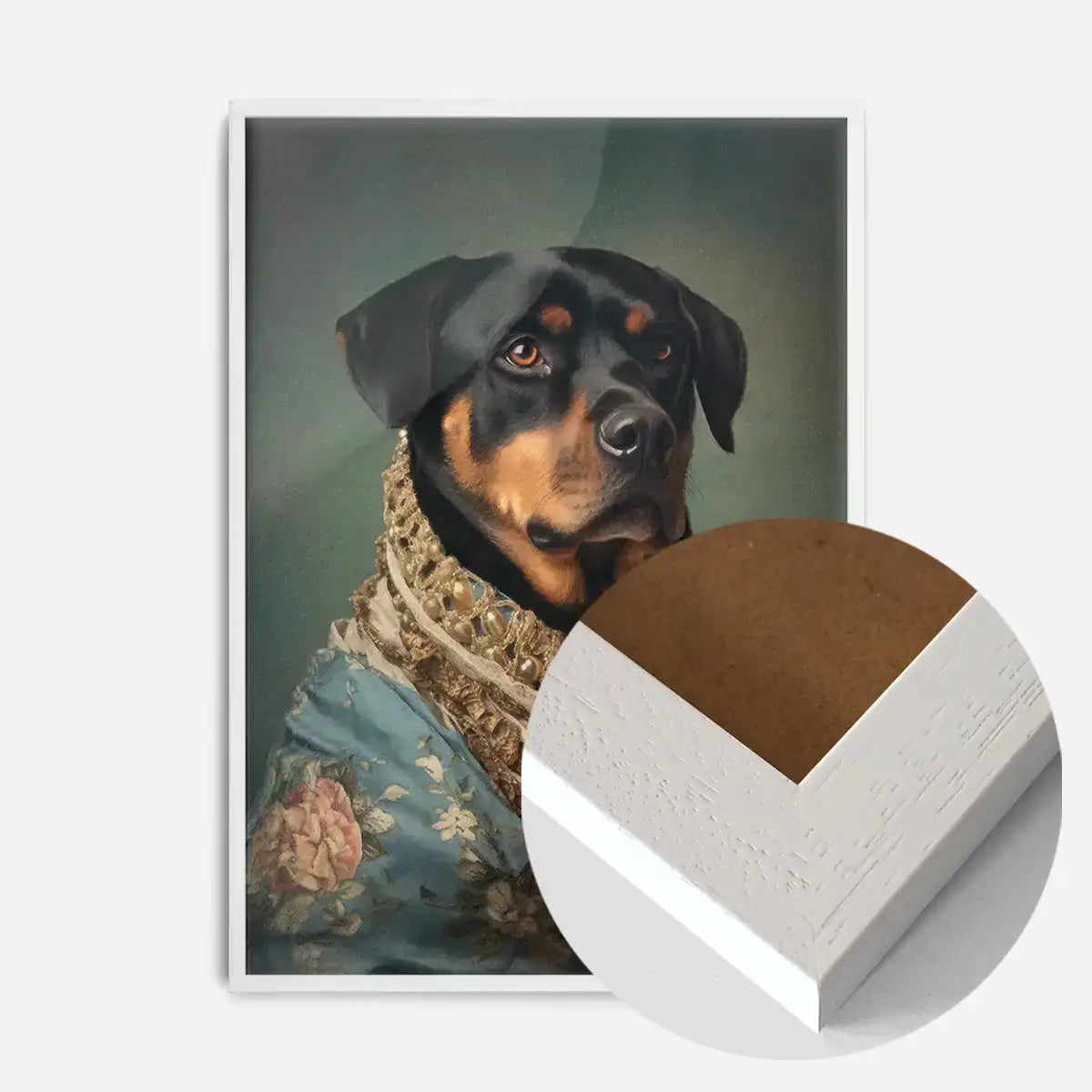 Rottweiler Dog Portrait Print