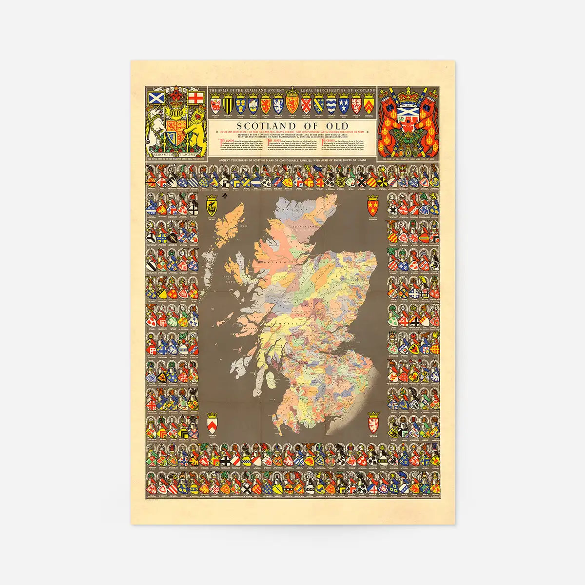 1975 Map of Scotland of Old