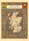 1975 Map of Scotland of Old 50x70cm Matte Clearance Print