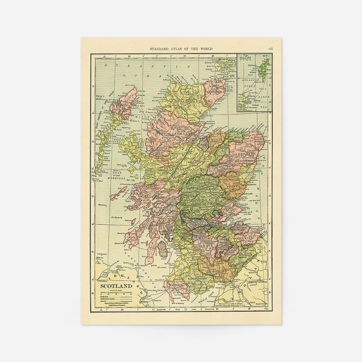C. S. Hammond map of Scotland