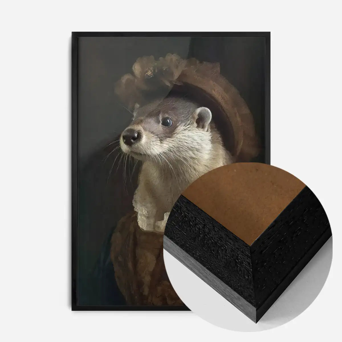 Lady Otter Animal Portrait Print