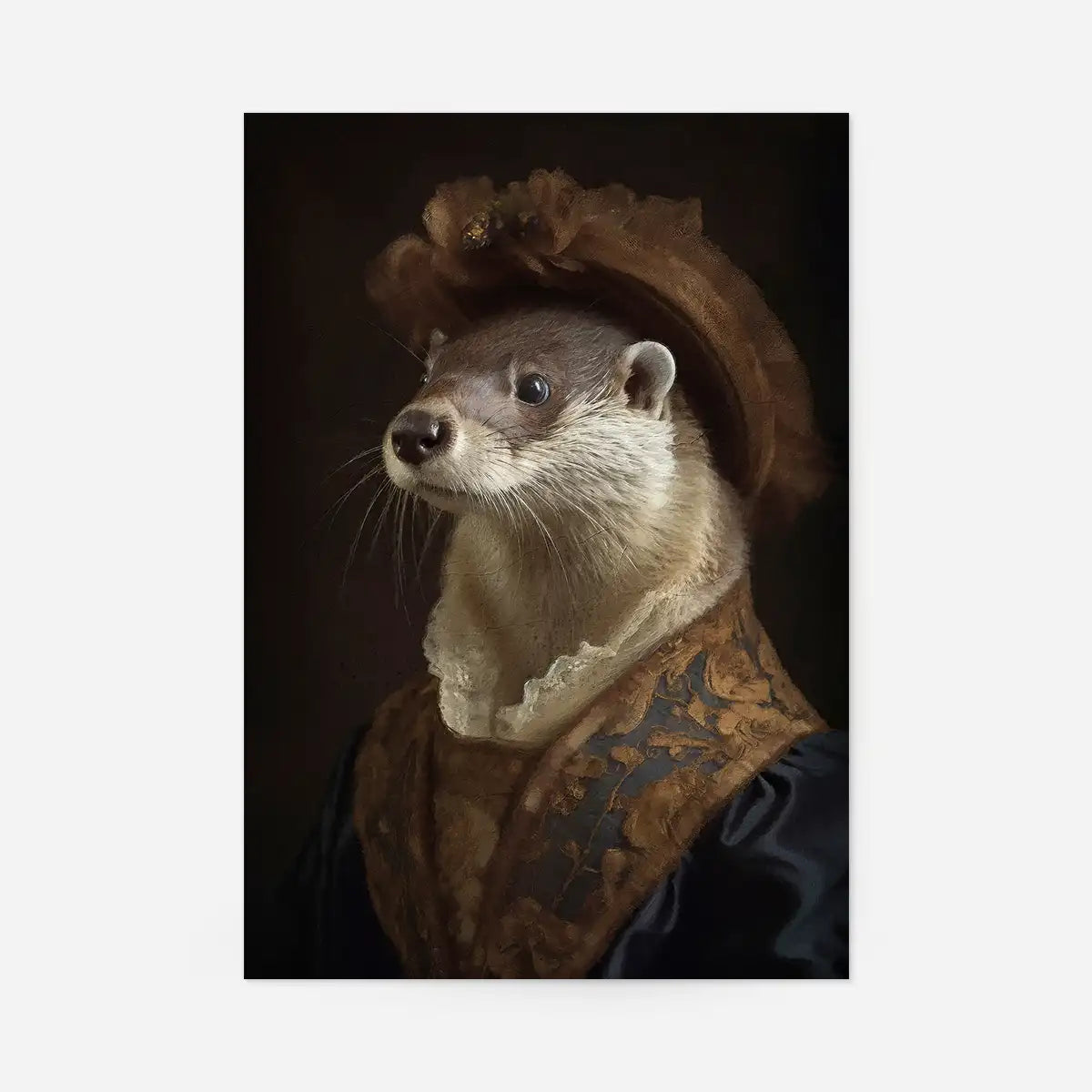 Lady Otter Animal Portrait Print