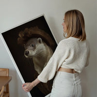 Lady Otter Animal Portrait Print