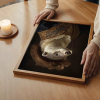 Lady Otter Animal Portrait Print