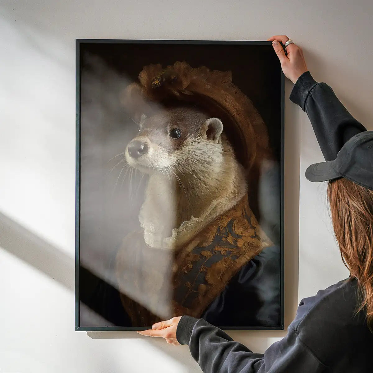 Lady Otter Animal Portrait Print