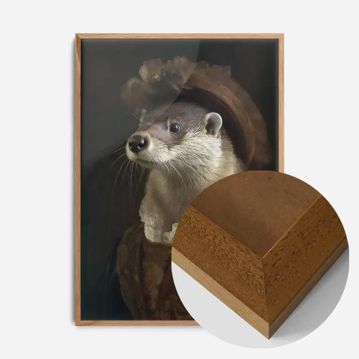 Lady Otter Animal Portrait Print