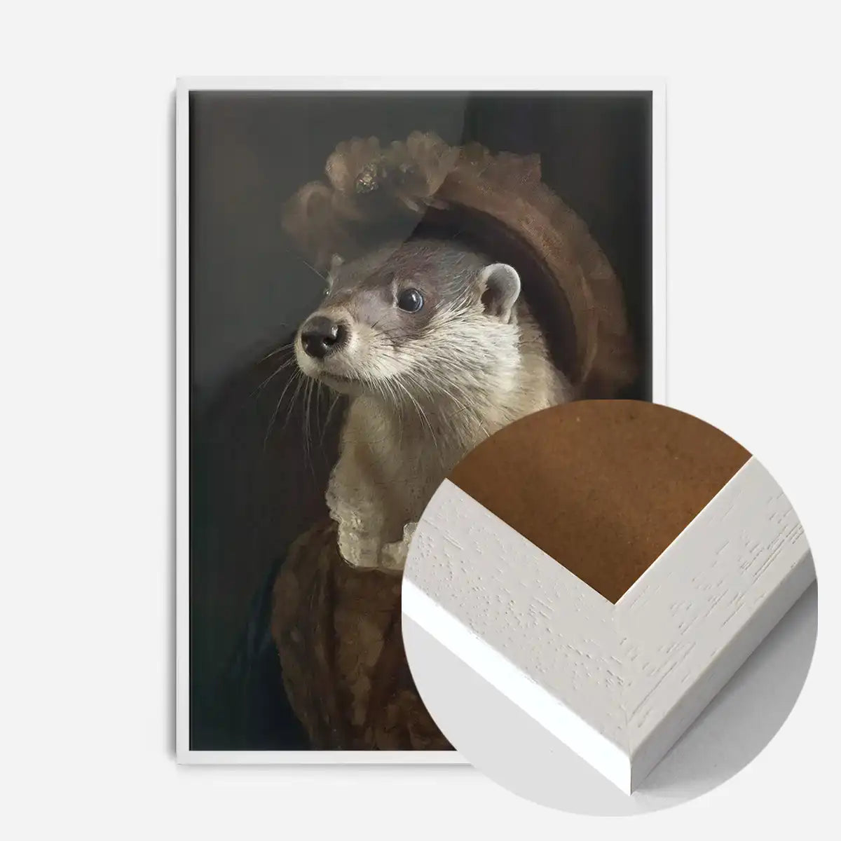Lady Otter Animal Portrait Print