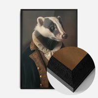 Gentleman Badger Animal Portrait Print