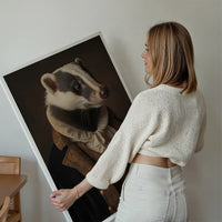 Gentleman Badger Animal Portrait Print