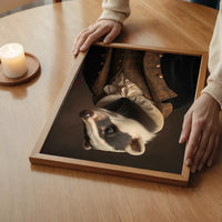 Gentleman Badger Animal Portrait Print