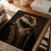 Gentleman Badger Animal Portrait Print
