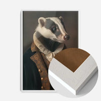 Gentleman Badger Animal Portrait Print