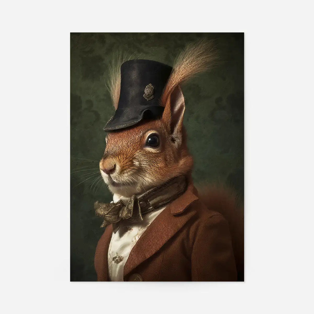 Squirrel Gentleman Animal Portrait 30x40cm Clearance Print