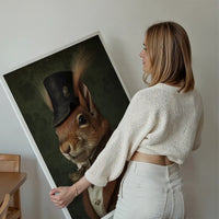 Red Squirrel Gentleman Animal Portrait Print