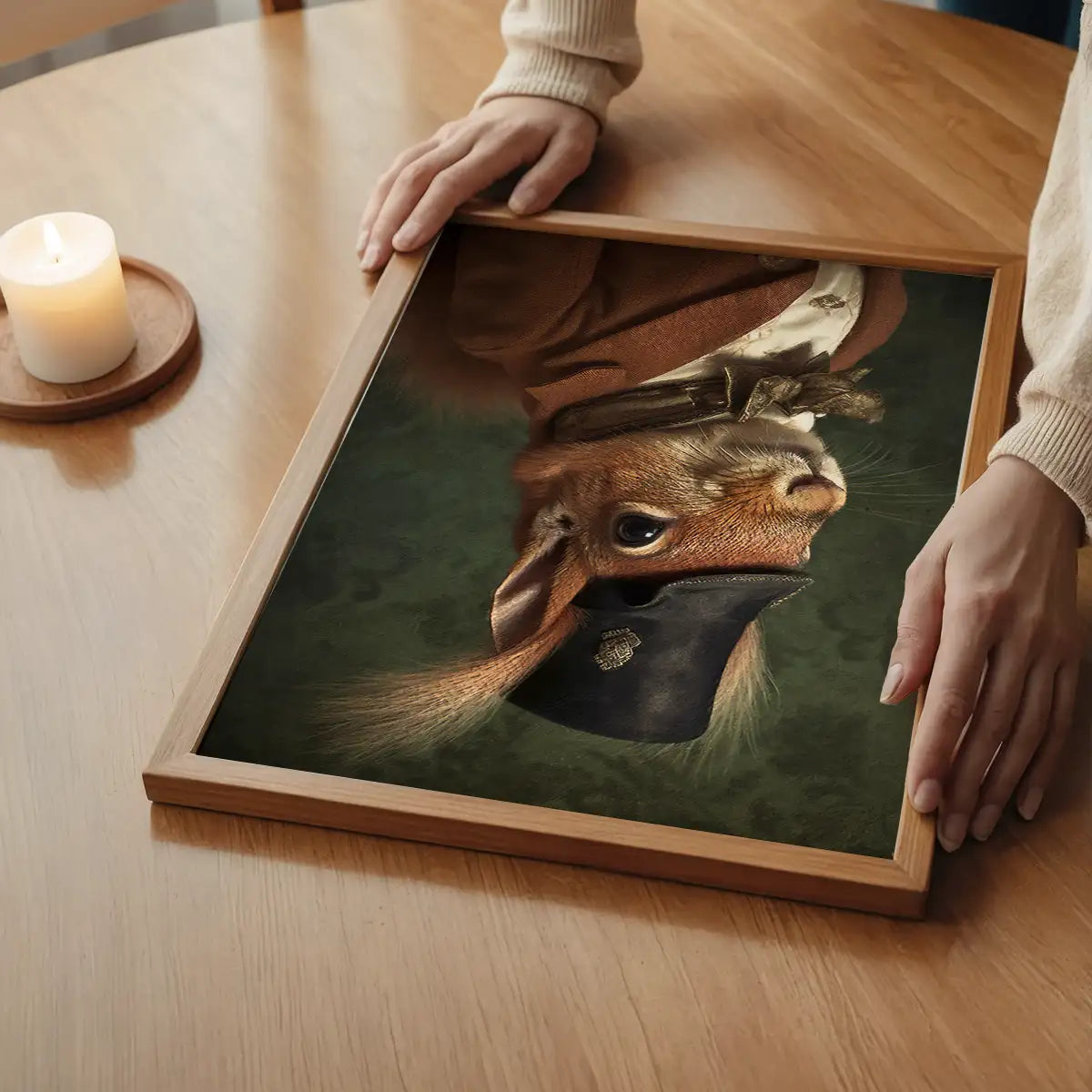 Red Squirrel Gentleman Animal Portrait Print