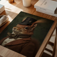 Red Squirrel Gentleman Animal Portrait Print