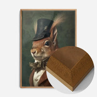 Red Squirrel Gentleman Animal Portrait Print