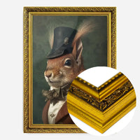 Red Squirrel Gentleman Animal Portrait Print