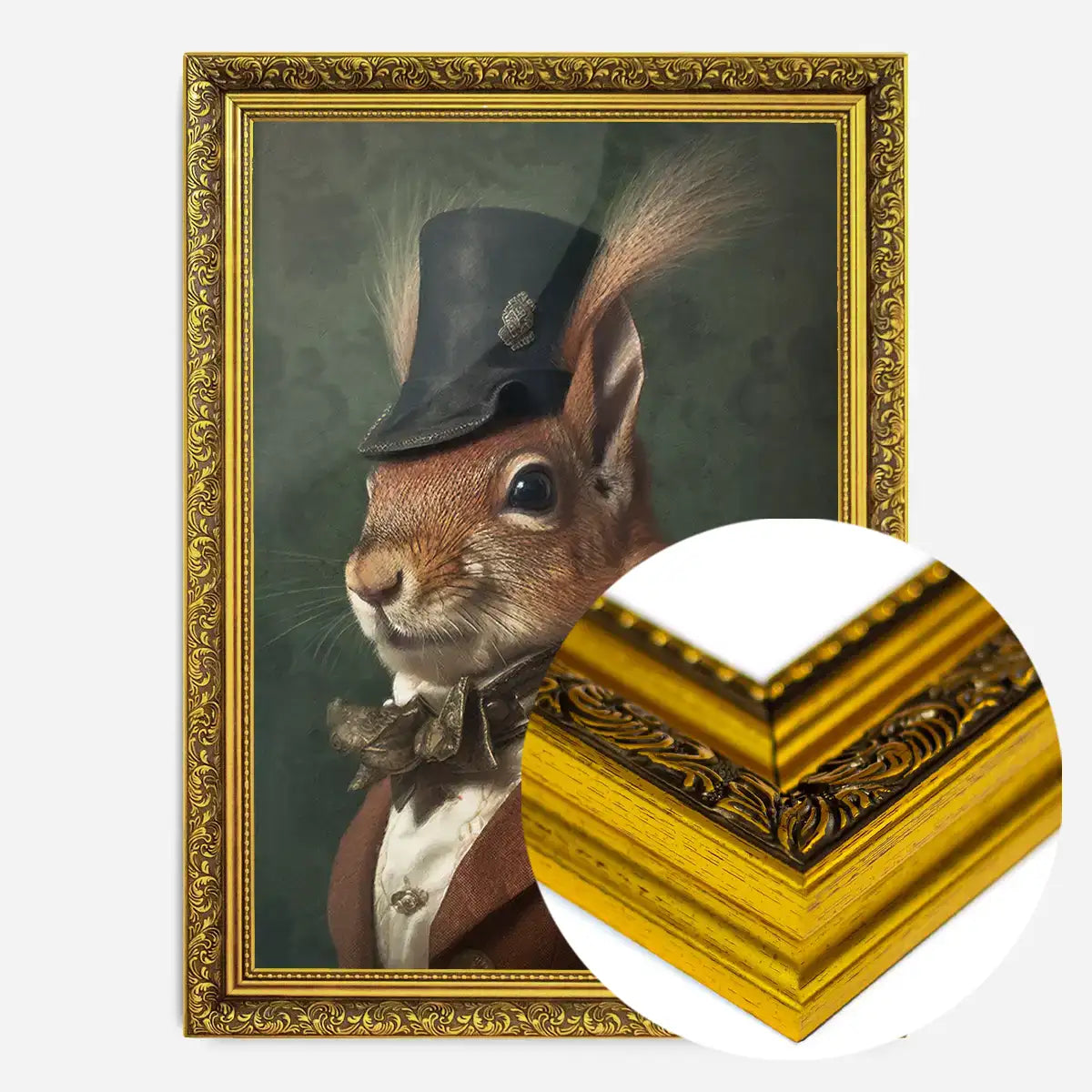 Red Squirrel Gentleman Animal Portrait Print