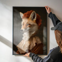 Fox Lady Animal Portrait Print