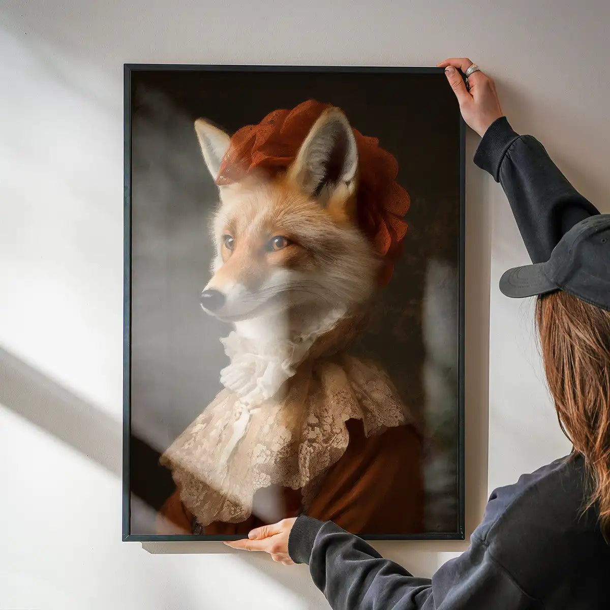 Fox Lady Animal Portrait Print