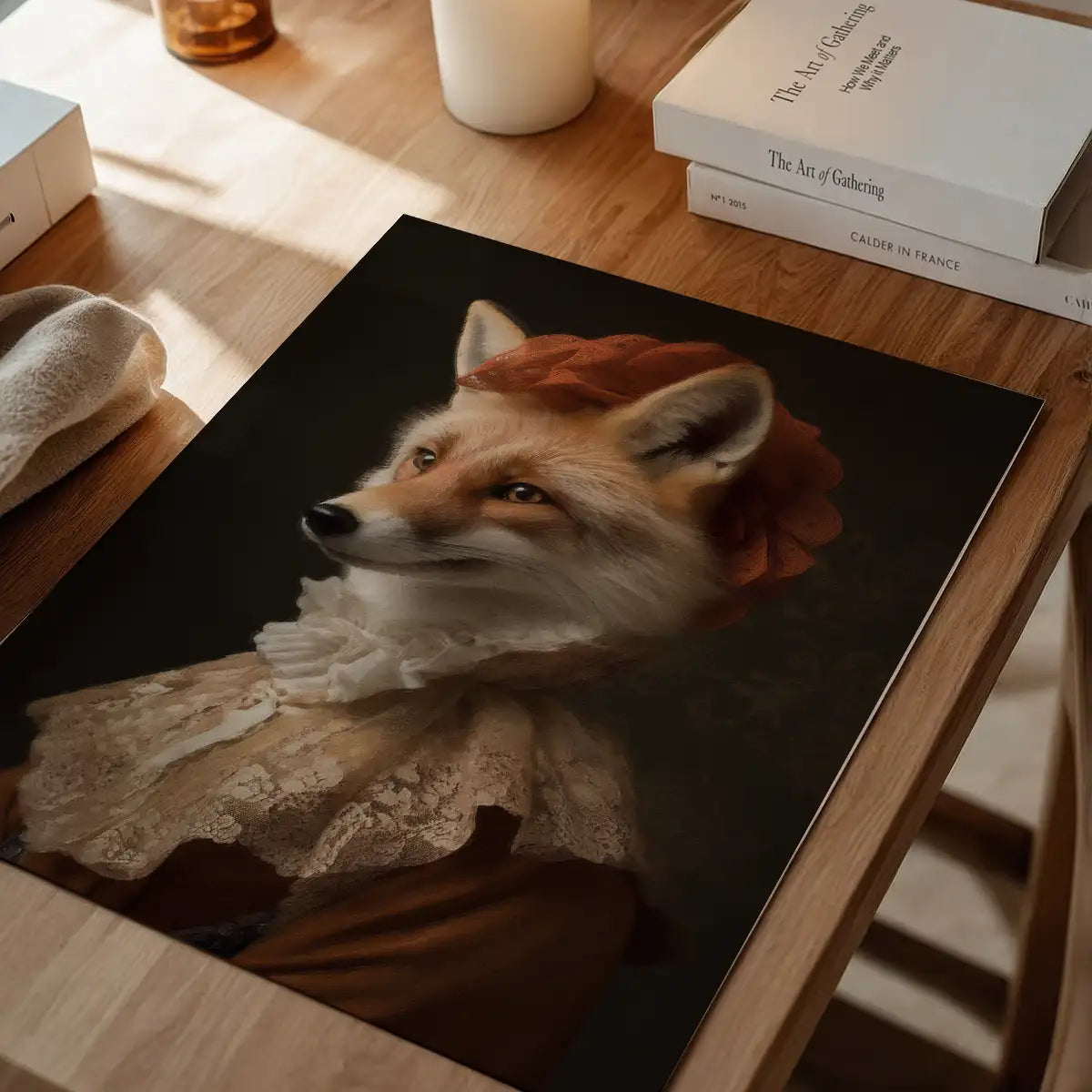 Fox Lady Animal Portrait Print