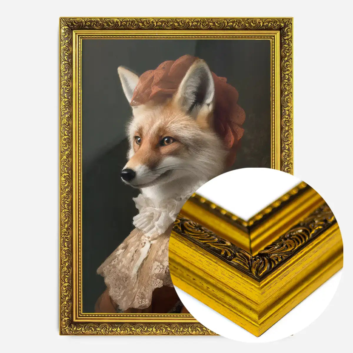 Fox Lady Animal Portrait Print