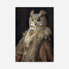 Owl Lady Animal Bird Portrait Print