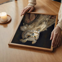 Owl Lady Animal Bird Portrait Print