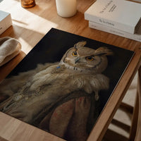 Owl Lady Animal Bird Portrait Print