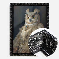 Owl Lady Animal Bird Portrait Print