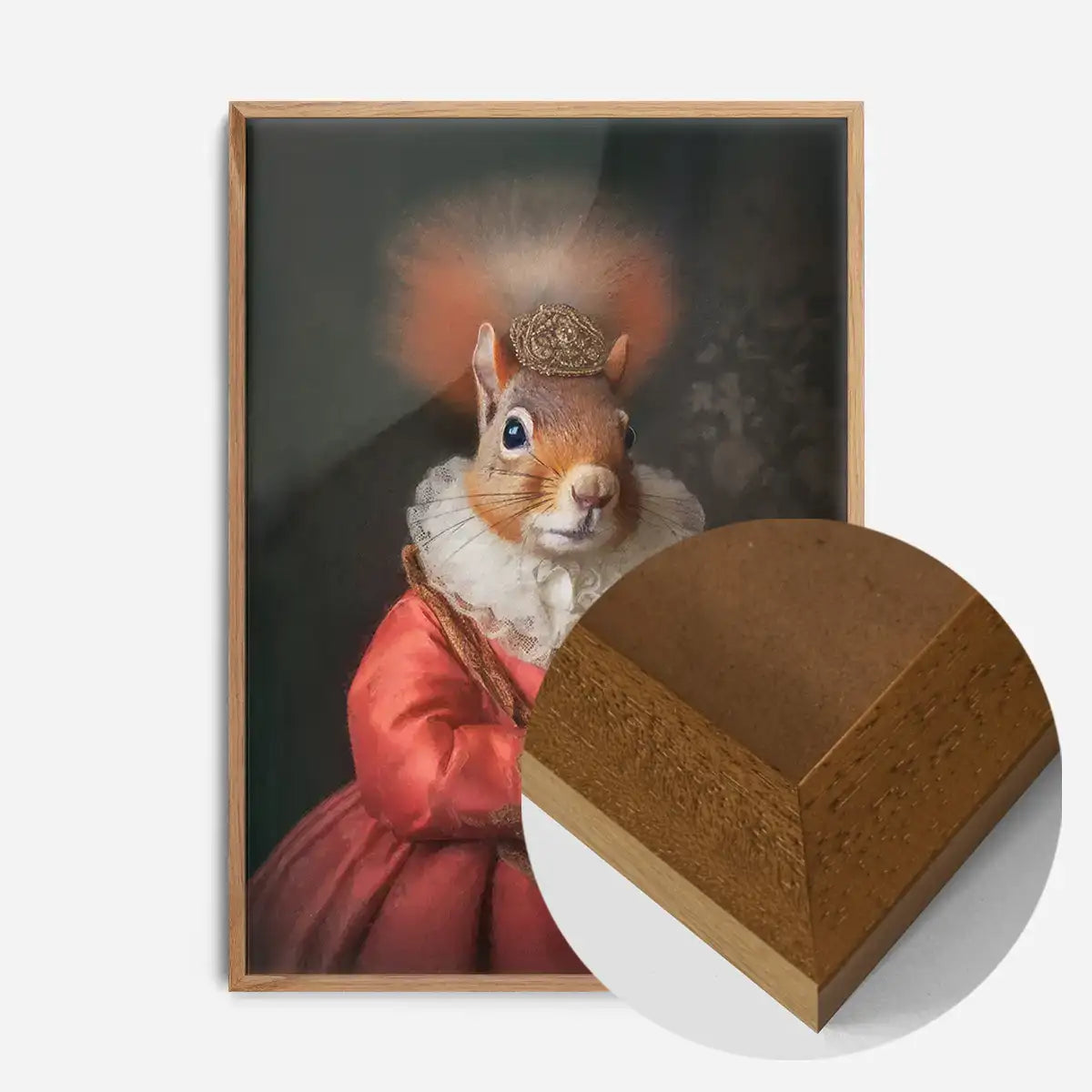 Red Squirrel Lady Animal Portrait Print