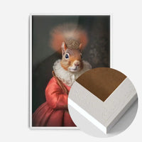 Red Squirrel Lady Animal Portrait Print