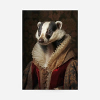 Badger Lady Portrait Print