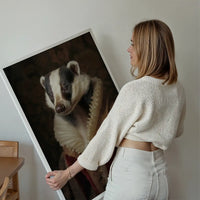 Badger Lady Portrait Print