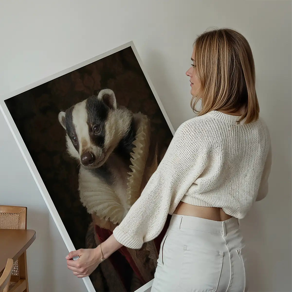 Badger Lady Portrait Print