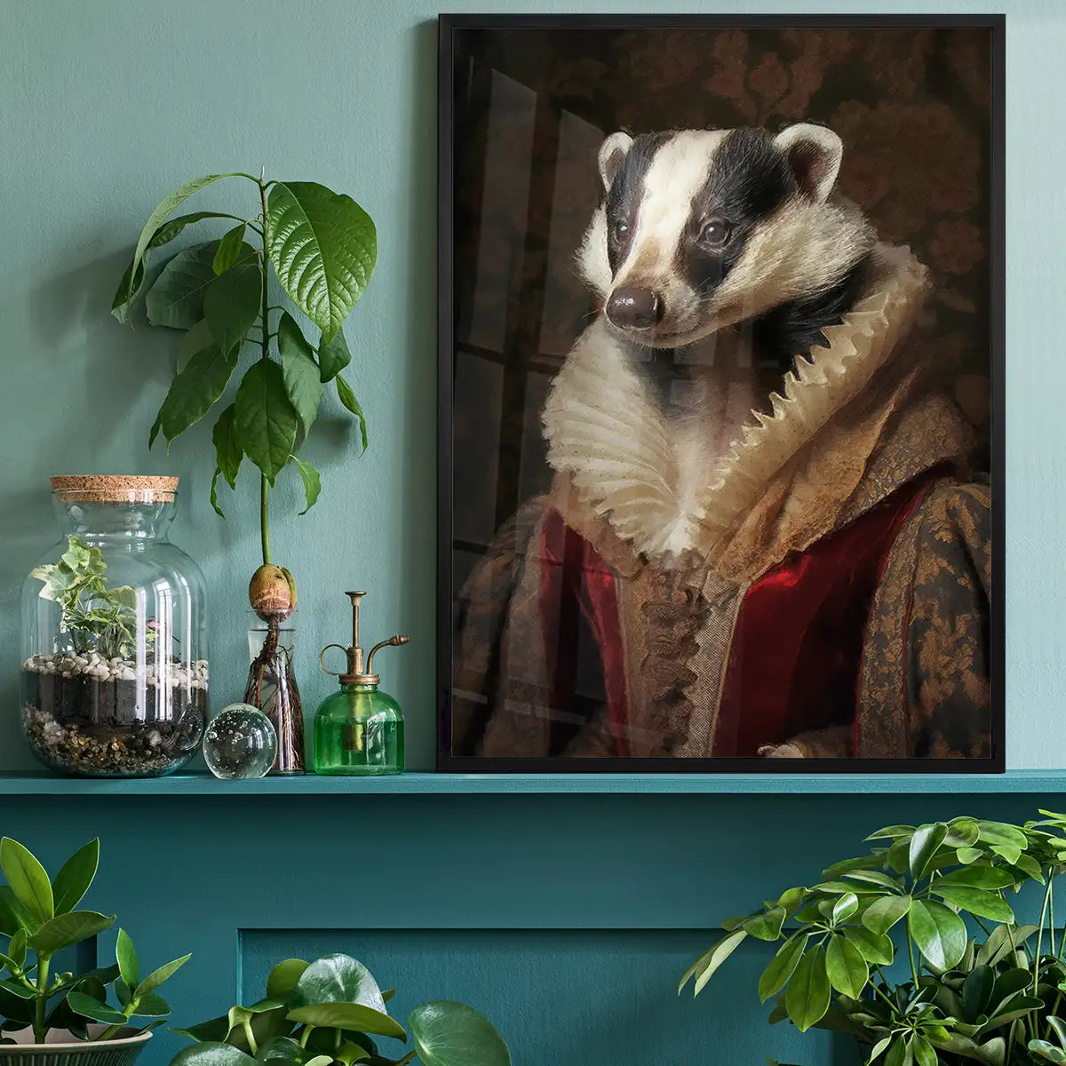 Badger Lady Portrait Print