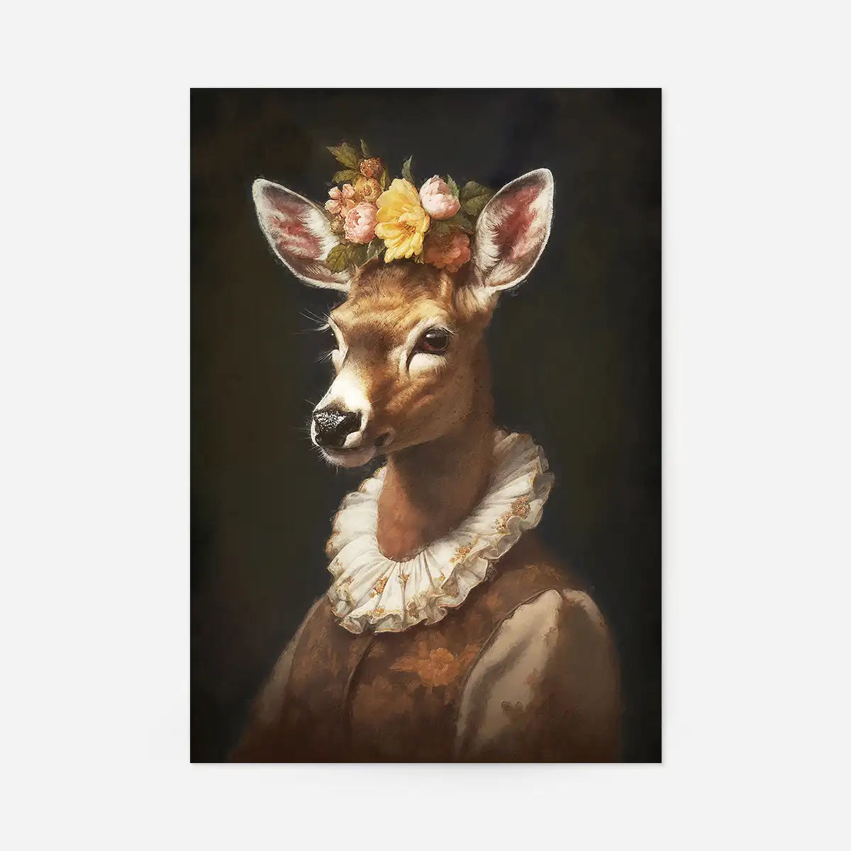 Deer Lady Portrait Print