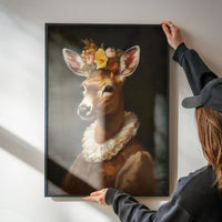 Deer Lady Portrait Print