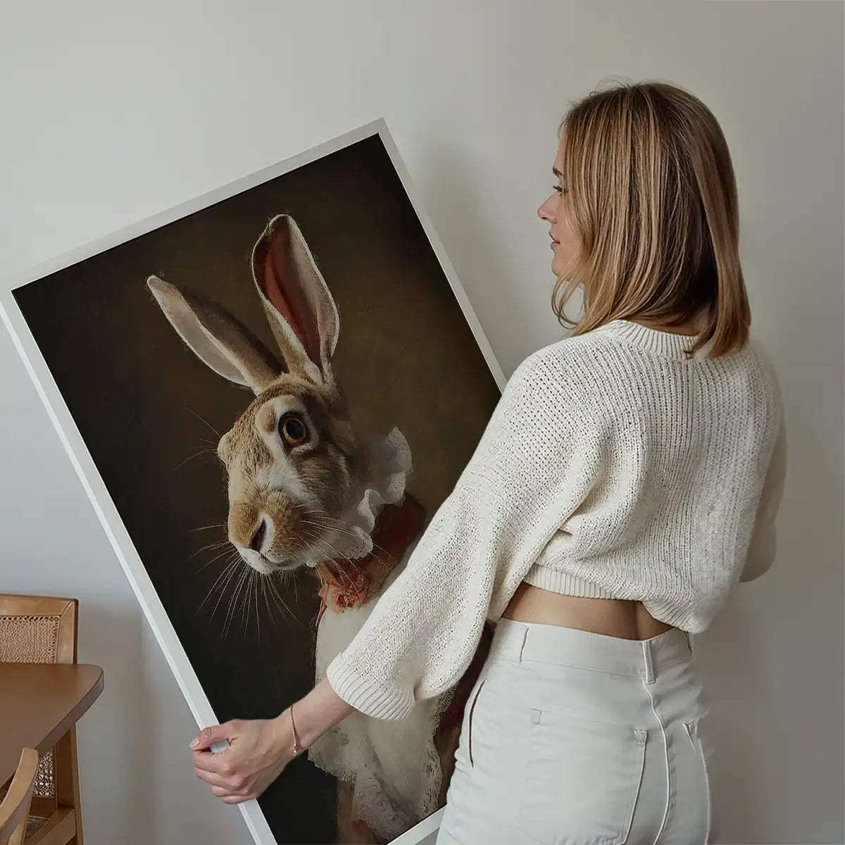 Hare Lady Portrait Print