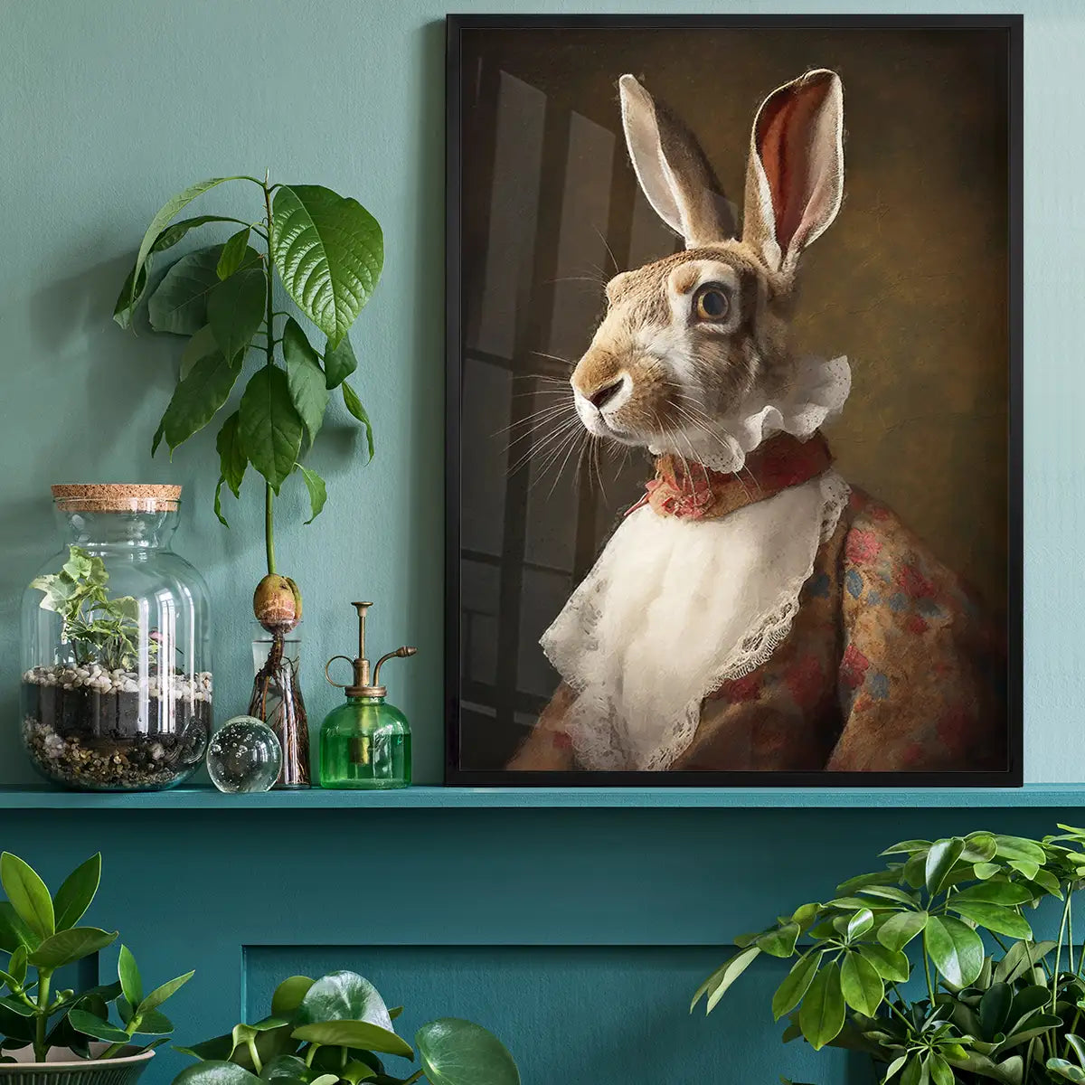 Hare Lady Portrait Print