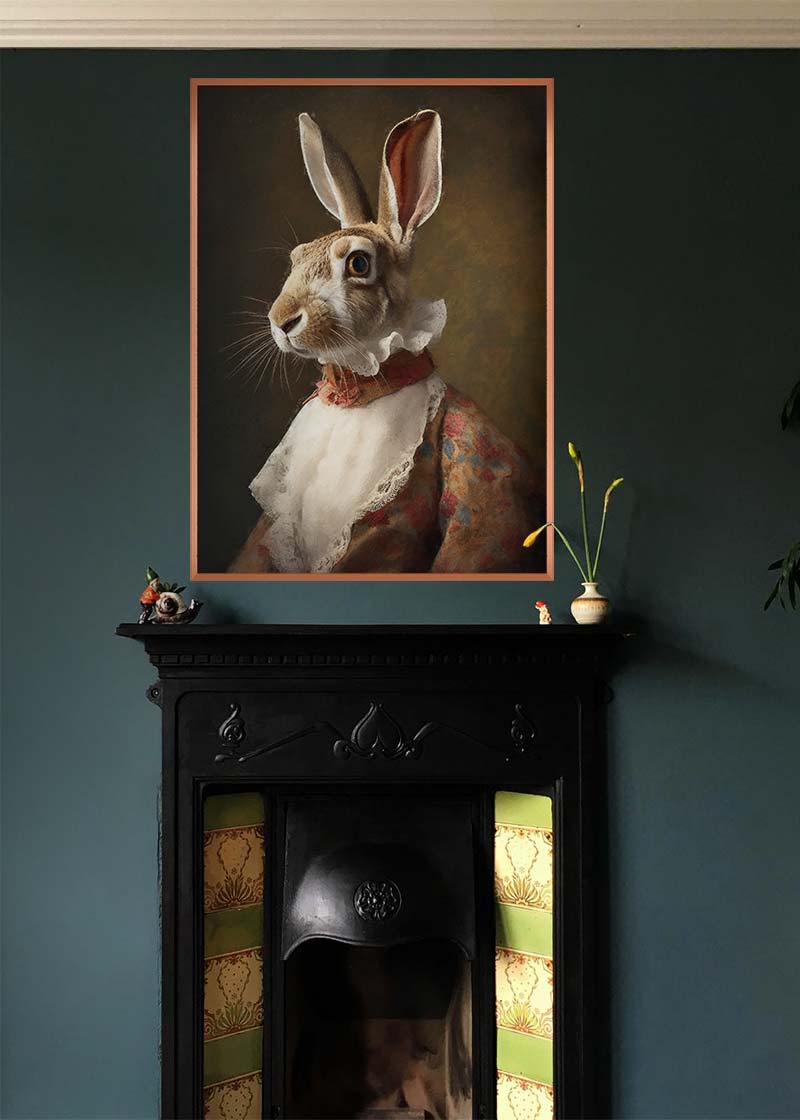Hare Lady Portrait Print