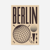 Berlin Abstract Style Music Type Print